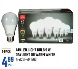 Canac A19 Daylight LED Light Bulb 9 W Pkg/6 offer