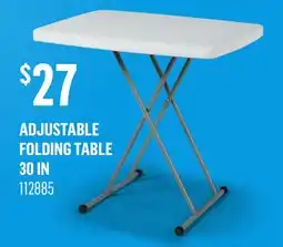Canac Adjustable Folding Table 30 in offer