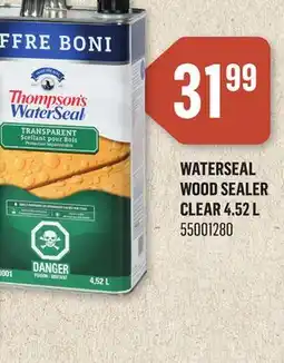 Canac WaterSeal Wood Sealer Clear 4.52 L offer