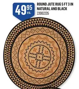 Canac Round jute Rug 5 ft 3 in offer