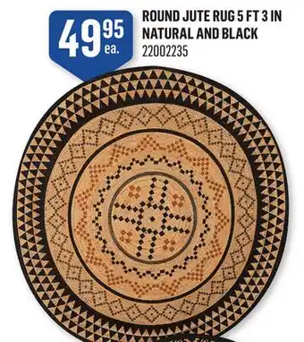 Canac Round jute Rug 5 ft 3 in offer