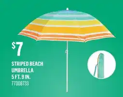 Canac Striped Beach Umbrella 5 ft. 9 in offer
