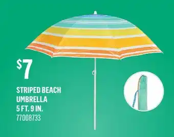 Canac Striped Beach Umbrella 5 ft. 9 in offer