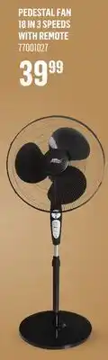 Canac Pedestal Fan 18 in 3 Speeds With Remote offer