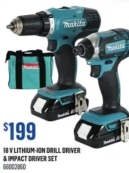 Canac 18 V Lithium-Ion Drill Driver & Impact Driver Set offer