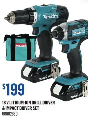 Canac 18 V Lithium-Ion Drill Driver & Impact Driver Set offer