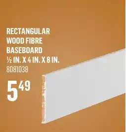 Canac Rectangular Wood Fibre Baseboard 1/2 in. x 4 in. x 8 in offer