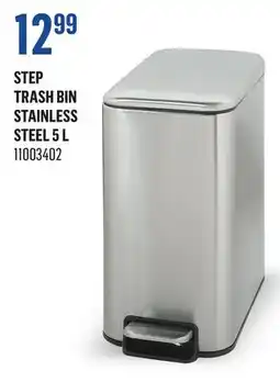 Canac Step Trash Bin Stainless Steel 5 L offer