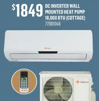 Canac DC Inverter Wall mounted Heat Pump offer