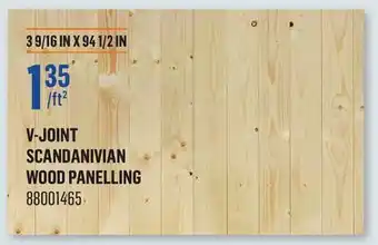 Canac V-Joint Scandanivian Wood Panelling offer