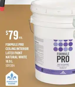 Canac Formule Pro Ceiling Interior Latex Paint Natural White 18.9 L offer