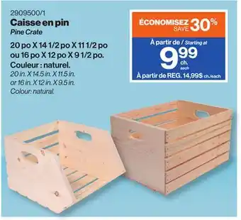 Patrick Morin Pine Crate offer