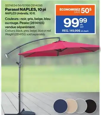 Patrick Morin NAPLES Umbrella, 10 ft offer