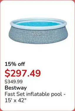 Club Piscine Fast Set inflatable pool - 15' x 42 offer