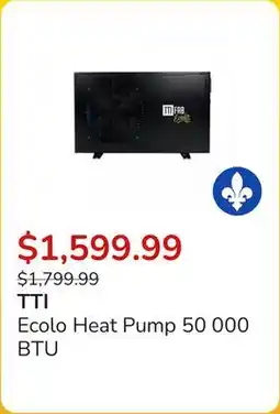 Club Piscine Ecolo Heat Pump 50 000 BTU offer