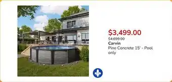 Club Piscine Pine Concrete 15' - Pool only offer