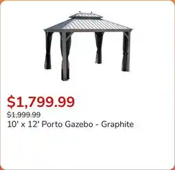 Club Piscine 10' x 12' Porto Gazebo - Graphite offer