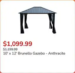 Club Piscine 10' x 12' Brunello Gazebo - Anthracite offer