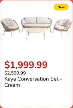 Club Piscine Kaya Conversation Set - Cream offer