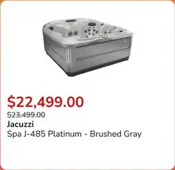 Club Piscine Spa J-485 Platinum - Brushed Gray offer