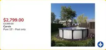Club Piscine Pure 15' - Pool only offer