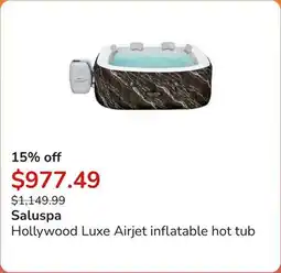 Club Piscine Hollywood Luxe Airjet inflatable hot tub offer