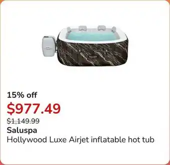 Club Piscine Hollywood Luxe Airjet inflatable hot tub offer