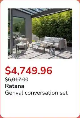 Club Piscine Genval conversation set offer