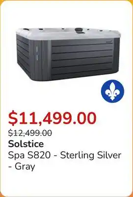 Club Piscine Spa S820 - Sterling Silver - Gray offer