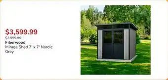 Club Piscine Mirage Shed 7' x 7' Nordic Grey offer