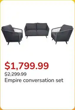 Club Piscine Empire conversation set offer