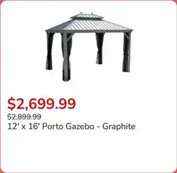 Club Piscine 12' x 16' Porto Gazebo - Graphite offer