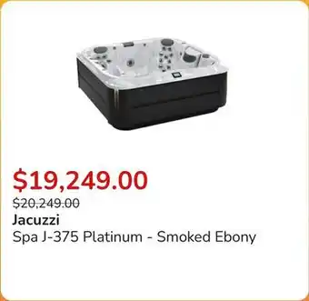 Club Piscine Spa J-375 Platinum - Smoked Ebony offer