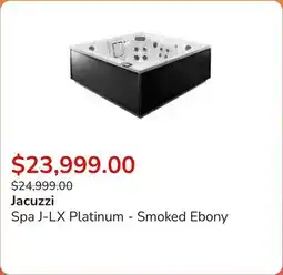 Club Piscine Spa J-LX Platinum - Smoked Ebony offer