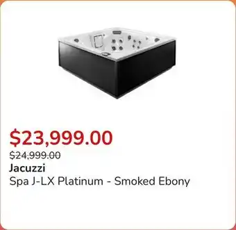 Club Piscine Spa J-LX Platinum - Smoked Ebony offer