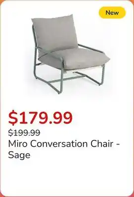 Club Piscine Miro Conversation Chair - Sage offer