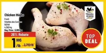 Mayrand Chicken thighs Volailles des Cantons Quebec offer