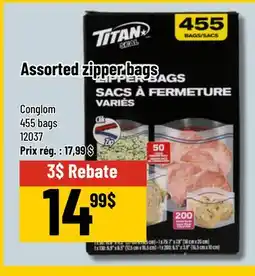 Mayrand Assorted zipper bags 455 un Conglom offer
