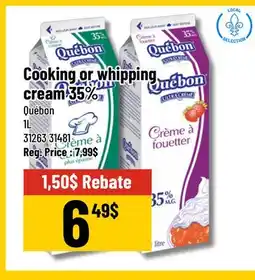 Mayrand Cooking or whipping cream 35% 1 L Québon Quebec offer