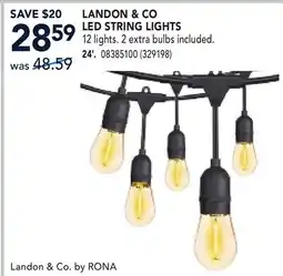 RONA LANDON & Co LED STRING LIGHTS 24' offer