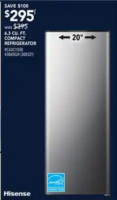 RONA 6.3 CU. FT. COMPACT REFRIGERATOR offer