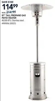 RONA 87 TALL PROPANE GAS PATIO HEATER offer