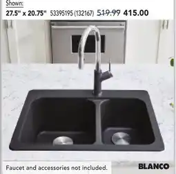 RONA 27.5 x 20.75 BLANCO granite kitchen sinks offer