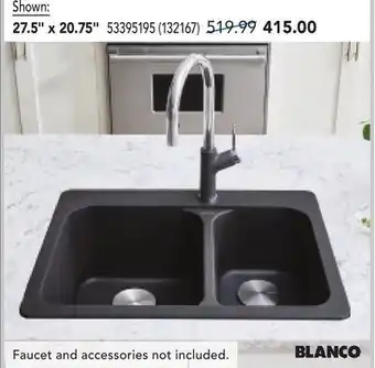 RONA 27.5 x 20.75 BLANCO granite kitchen sinks offer