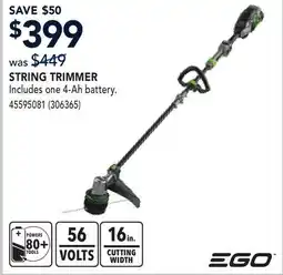 RONA EGO STRING TRIMMER offer