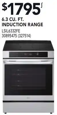 RONA 6.3 CU. FT. INDUCTION RANGE offer