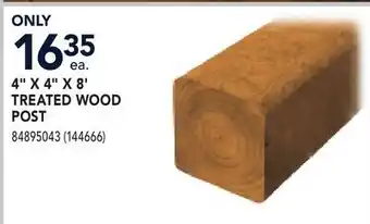 RONA 4 X 4 X 8' TREATED WOOD POST offer