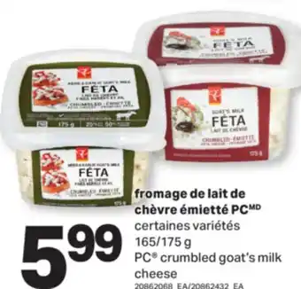 L'Intermarché FROMAGE DE LAIT DE CHÈVRE ÉMIETTÉ PC | PC CRUMBLED GOAT'S MILK CHEESE, 165/175 G offer