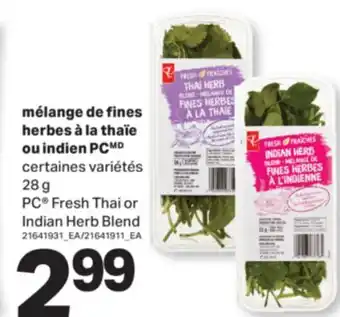 L'Intermarché MÉLANGE DE FINES HERBES À LA THAÏE OU INDIEN | FRESH THAI OR INDIAN HERB BLEND, 28 G offer