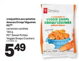 L'Intermarché CRAQUELINS AUX PATATES DOUCES CROQU'LÉGUMES | SWEET POTATO VEGGIE SNAPS CRACKERS, 180 G offer
